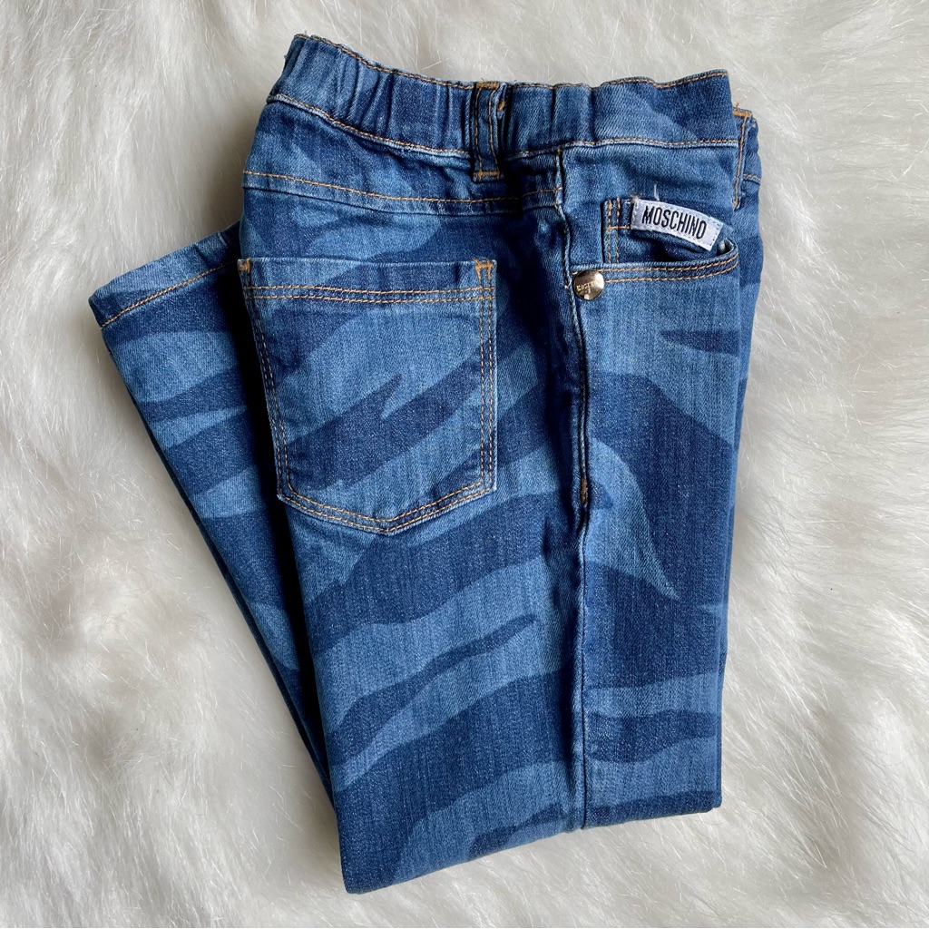 Moschino Baby Animal Print Stretch Jeans